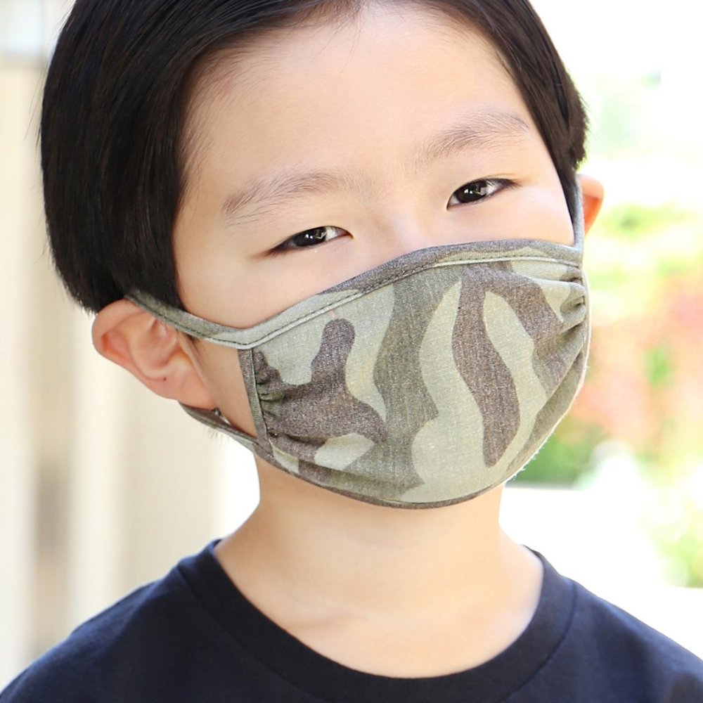 CAMOUFLAGE REUSABLE FACE MASKS FOR KIDS